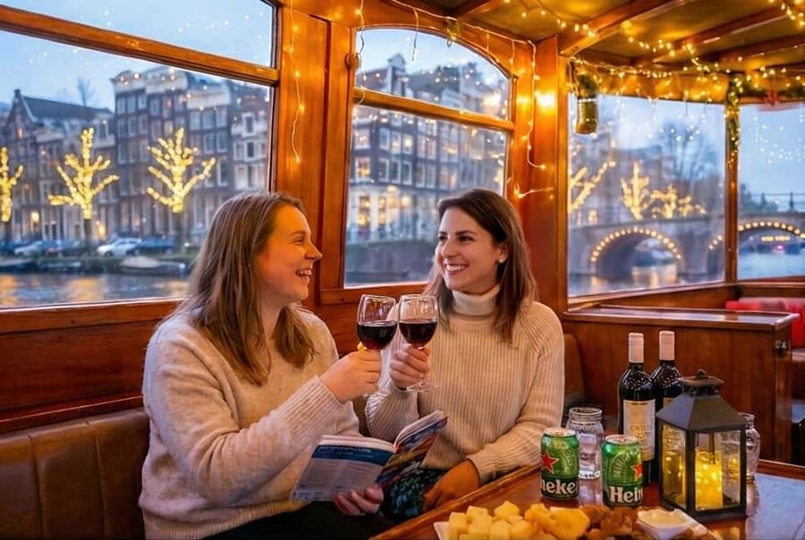 Amsterdam:1.5-Hour Canal Cruise local Guide, Drinks & Snacks - A 90-minute route through Amsterdam’s older core