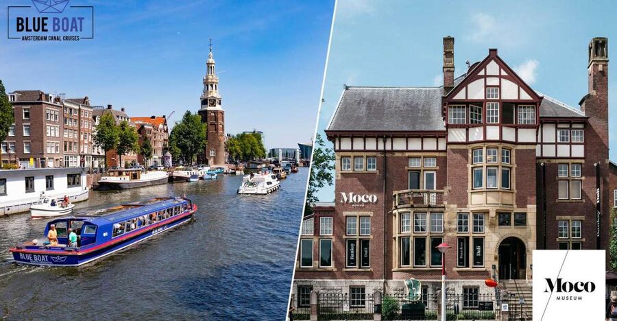 Amsterdam: Canal Cruise and Moco Museum Combined Ticket - From the IJ River to the Amstel