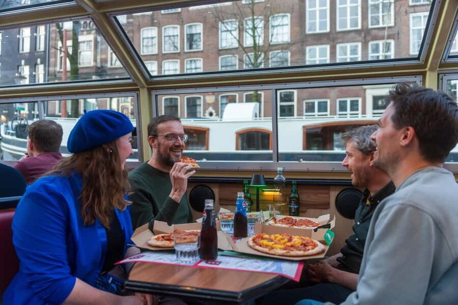 Amsterdam: Evening Pizza Cruise Along the Canals - Unlimited drinks and the real value of $40