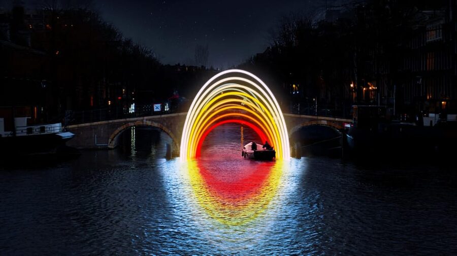 Amsterdam: Light Festival Canal Cruise w/Snack and Hot Drink - Why the Light Festival works best from a canal