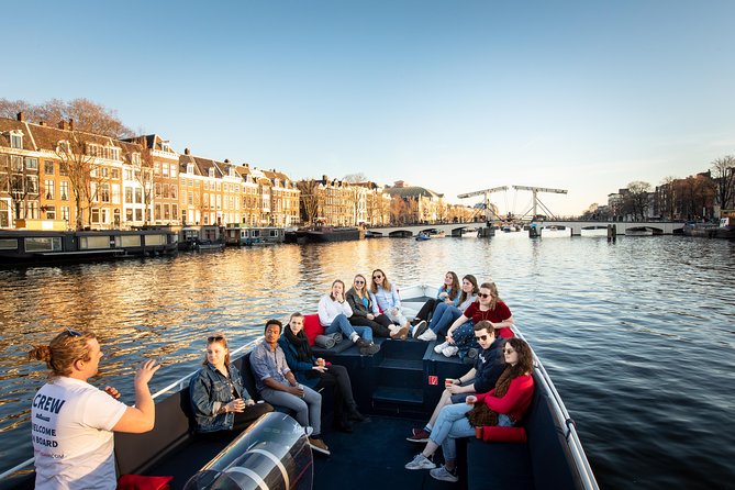 Amsterdam Open Boat Cruise with Live Guide and Two Drinks - Starting near the Hermitage Museum and Amstel