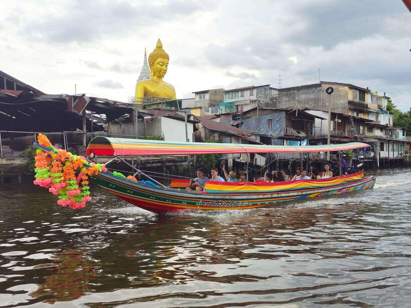 Bangkok Long Boat Canal a Big Buddha & Culture Markets Tour - Walking through Klong Bangluang village