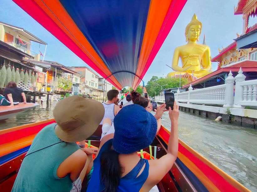 Bangkok: Longtail Boat Canal Cruise - Seeing Wat Paknam’s giant Buddha from the water