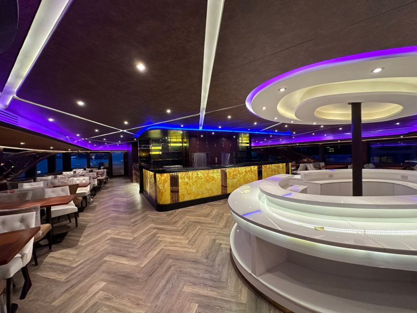 Bangkok: Opulence Luxury Chao Phraya Dinner Cruise - A modern boat with a festive feel