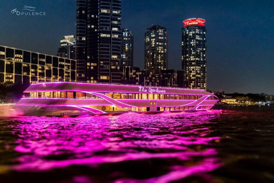 Bangkok: Opulence Luxury Chao Phraya Dinner Cruise - The sightseeing route, stop by stop