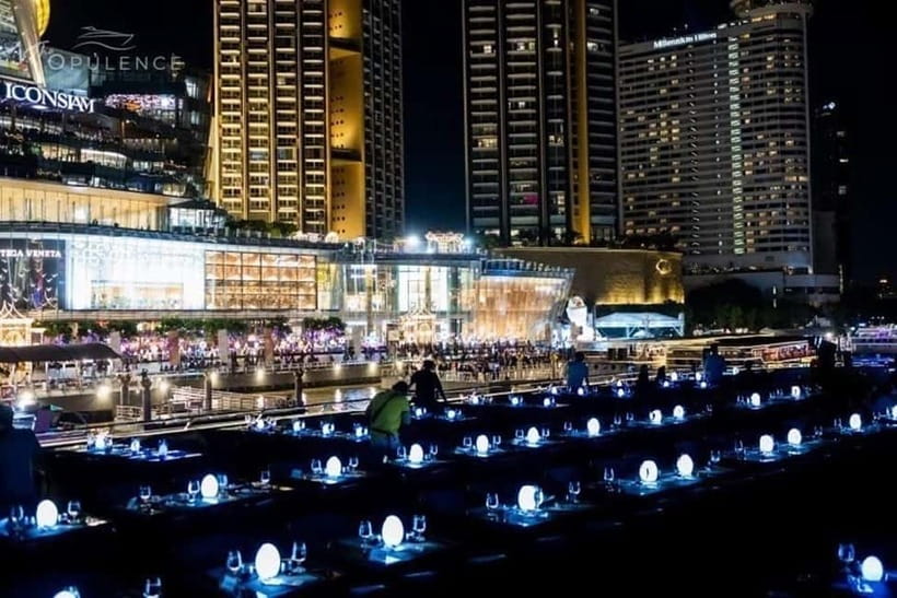 Bangkok: Opulence Luxury River Dinner Cruise - The nighttime route along the Chao Phraya