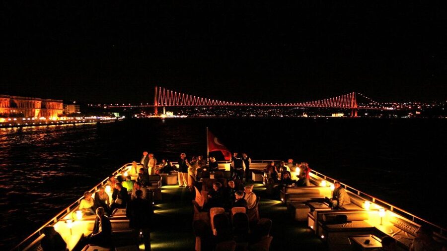 Bosphorus: Dinner Cruise with Live Performances Experience - The show starts with tambourines and traditional melodies