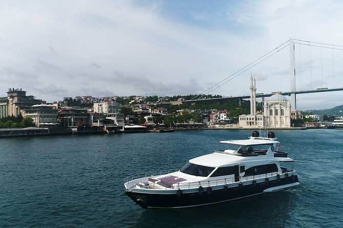 Bosphorus Yacht Cruise with Stopover on the Asian Side - (Morning or Afternoon) - Food, drinks, Wi-Fi, and comfort on board