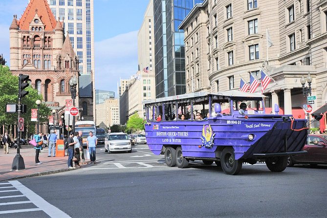 Boston Duck Boat Sightseeing City Tour with Cruise Along Charles River - Old Boston, Quincy Market, and the Tea Party connection