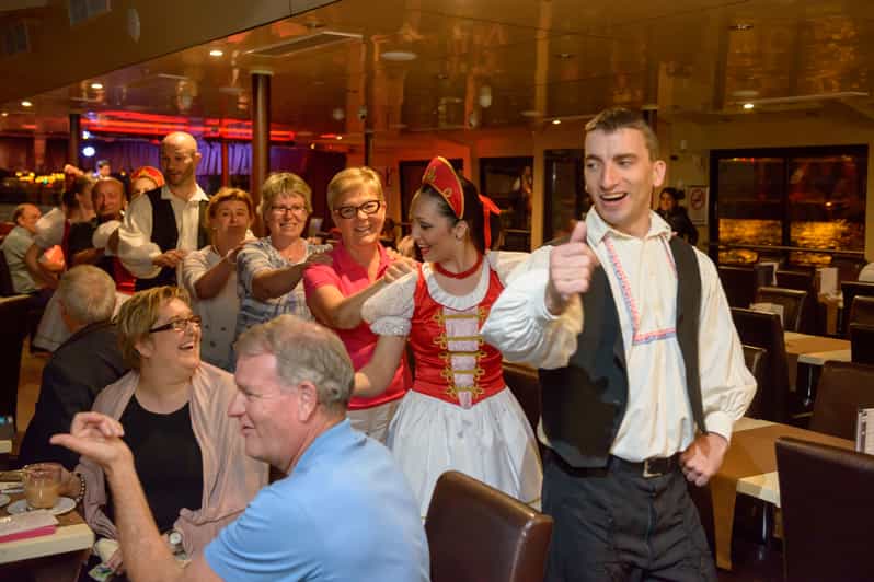 Budapest: Danube Cruise with Folk Dancing and Drinks - Margaret Bridge opens the river view