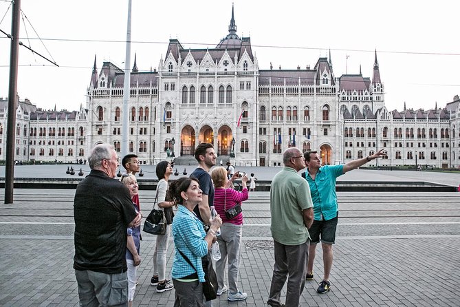 Budapest: Night Walking Tour with Danube River Cruise - Parliament at night, Budapest’s great photo stop