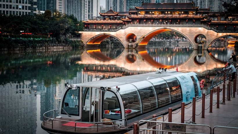 Chengdu: JinJiang River Night Cruise Tickets - The 30-minute route along JinJiang River