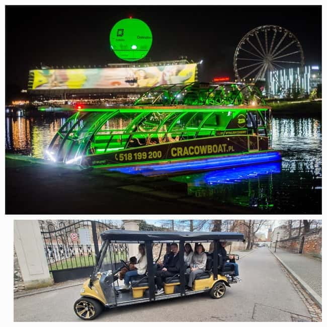 City Tour Cracow golf car plus Cruise on the Vistula River. - Why the golf car works well in Krakow