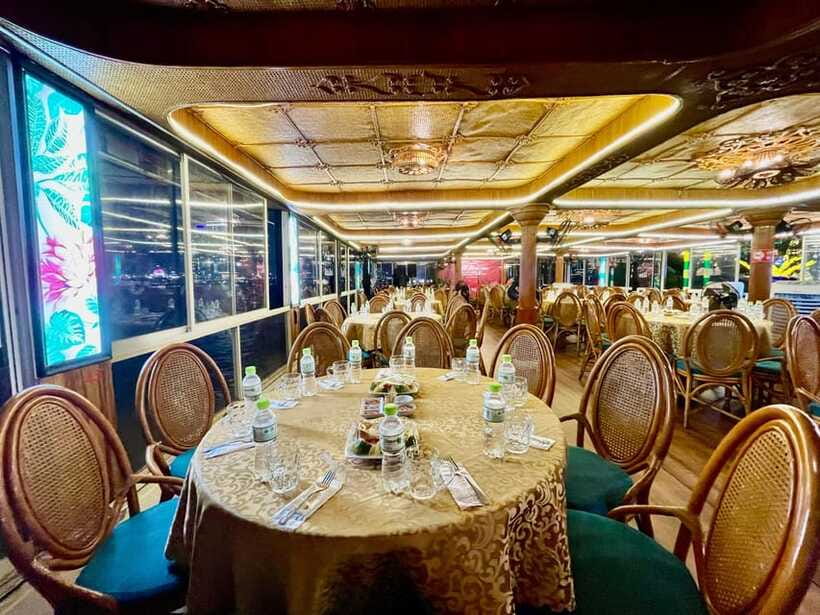 Da Nang: Han River Night Cruise with Sunrise Cocktail - City views, music, and seating