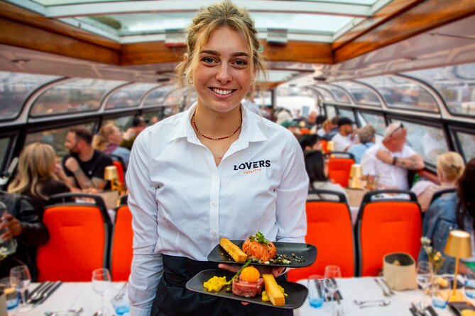 Dinner Canal Cruise Amsterdam: 4-Courses Including Drinks - Central Station, NEMO, and the flower market