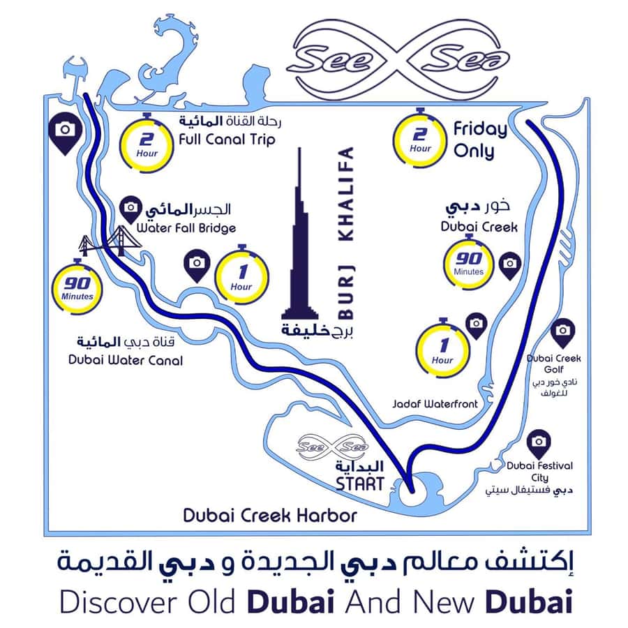 Dubai: Private Creek Harbour and Water Canal Cruise - Key points at a glance