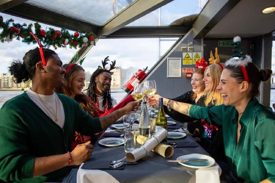 Festive London Christmas Day River Thames Lunch Cruise - A Christmas Day meal with London moving past the window