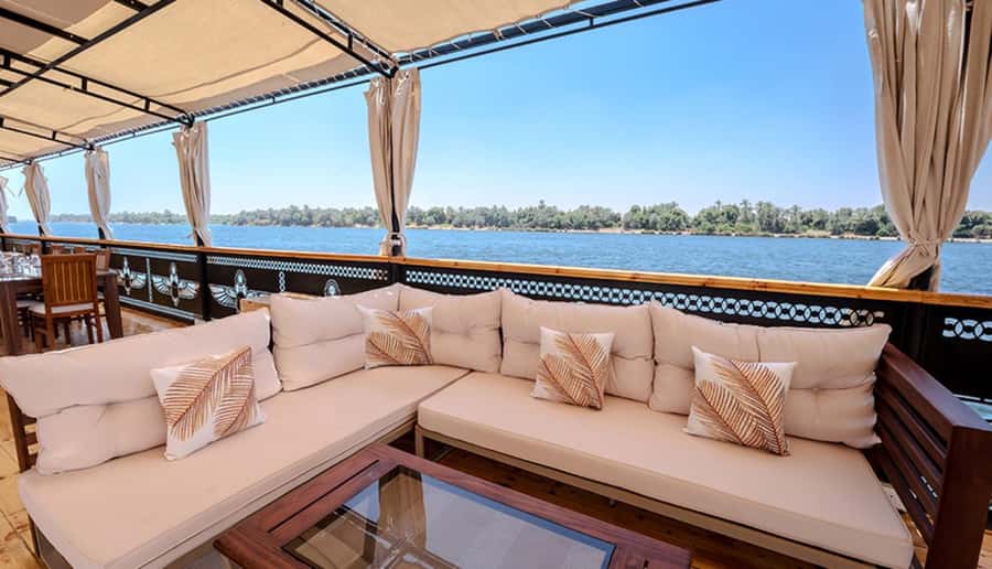 From Aswan: 2-Nights boutique Dahabiya Nile Cruise to Luxor - Day 2: Gebel El-Silsila, village life, and Edfu