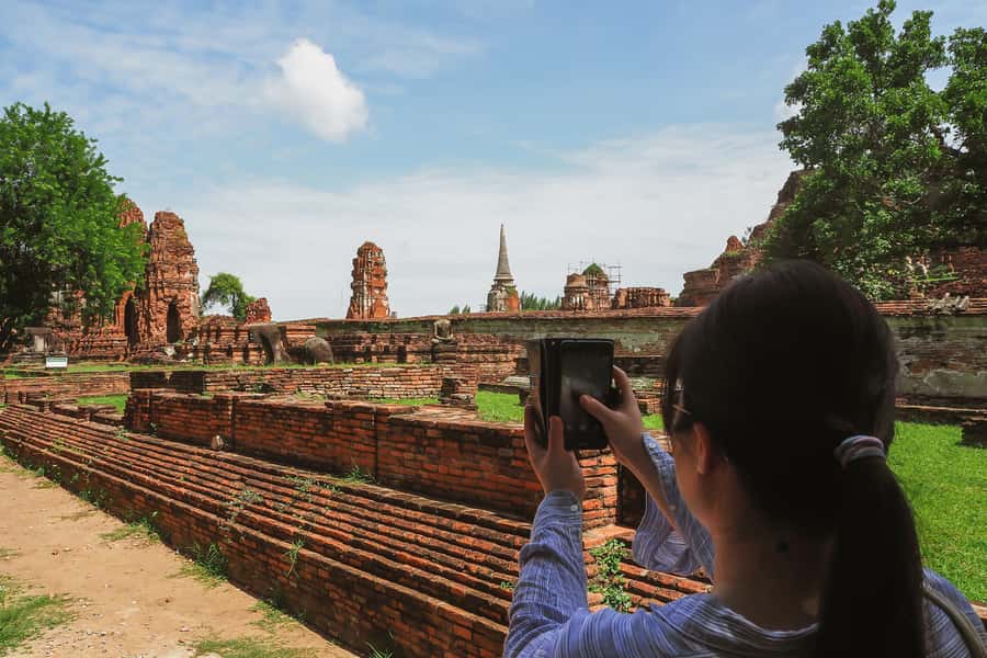 From Bangkok: Ayutthaya Day Tour by Bus with River Cruise - Wat Lokaya Sutha and the 42-meter reclining Buddha
