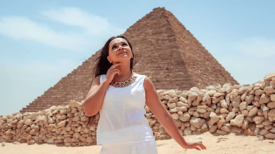 From Port said: Pyramids, Lunch Cruise, & Papyrus Institute - The Sphinx and Valley Temple