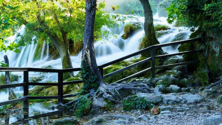From Split: Krka Waterfalls with Riverboat Ride & swimm stop - The old watermill and Etno village