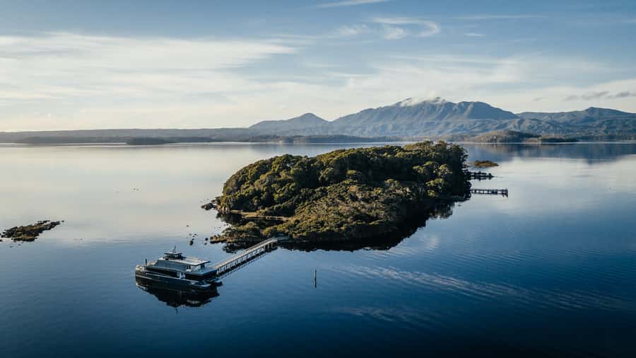 From Strahan: Evening Dinner Cruise on the Gordon River - Fish farms and the west coast food story