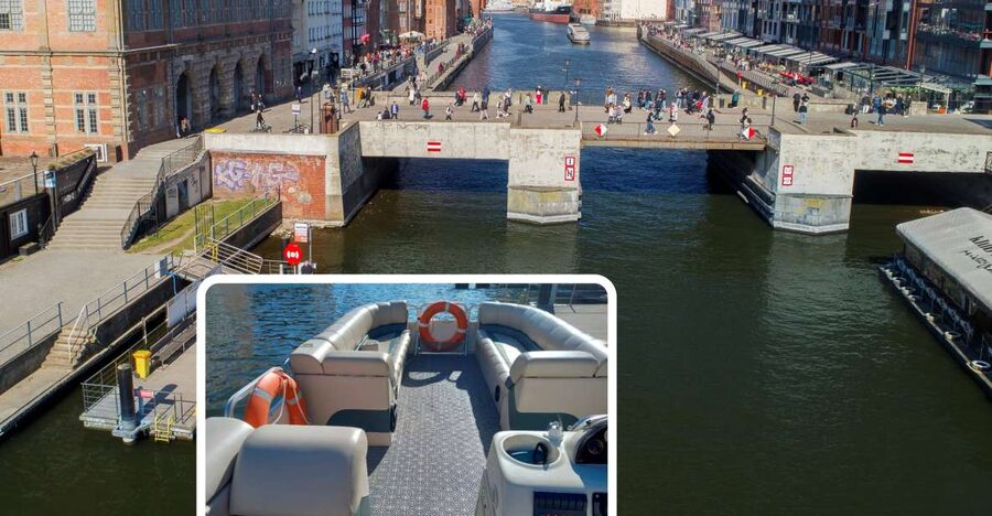 Gdańsk: Motlawa River Sightseeing Catamaran Cruise - The crane, fish market, and marina