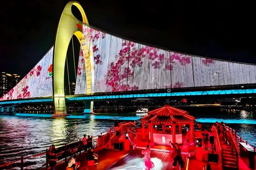 Guangzhou: Pearl River 1-hour Night Cruise (Optional Piers) - East Route, West Route, or the full river ride