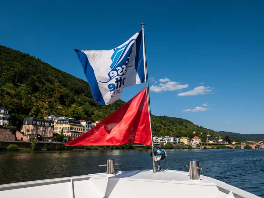 Heidelberg: Neckar River Sightseeing Boat Tour with Drink - Pier 5 and the first 15 minutes on the river
