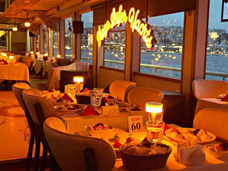 Istanbul: Bosphorus Dinner Cruise & Show with Private Table - The Bosphorus route, from palaces to bridges