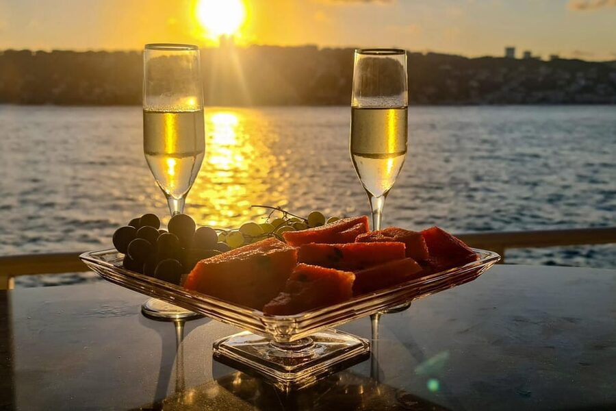Istanbul: Bosphorus Sunset Cruise with Drinks & Snack - Bebek and Rumeli Fortress from the water