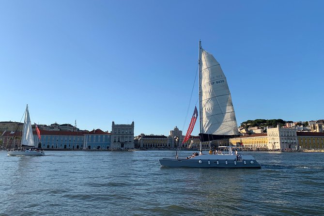 Lisbon Sunset Catamaran Cruise on the Tagus River - Looking across to Christ the King