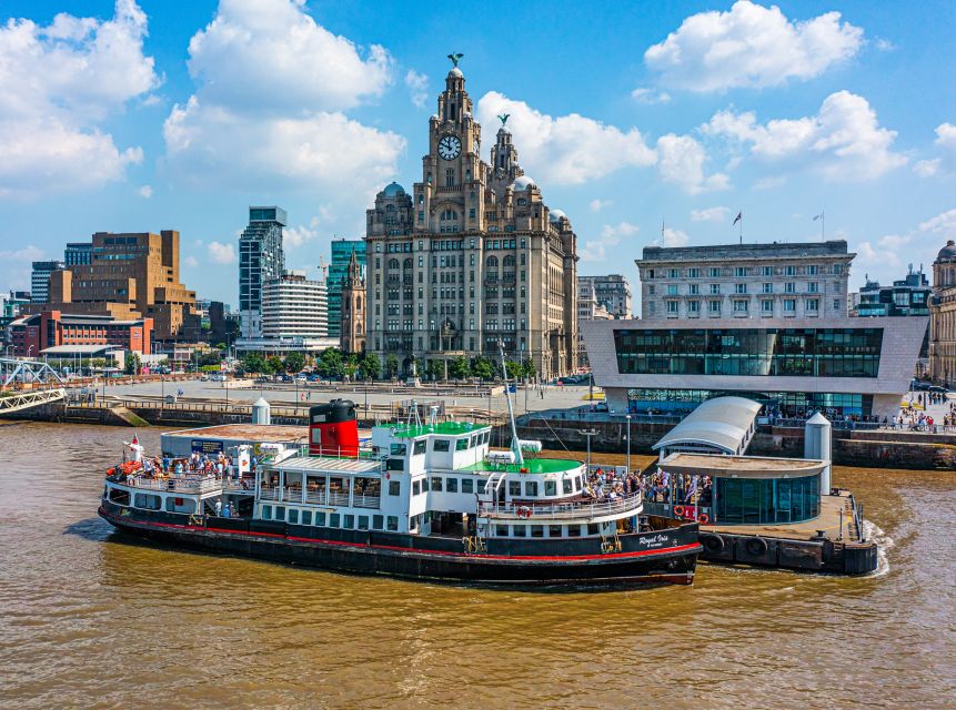 Liverpool: Sightseeing River Cruise on the Mersey River - Leaving Pier Head beneath the Three Graces