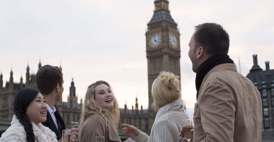 London: River Thames Evening Cruise with Bubbly and Canapés - The London Eye and the Houses of Parliament