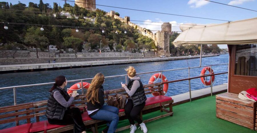 Morning Bosphorus Cruise and Spice Bazaar - Boarding the boat for a Europe to Asia view