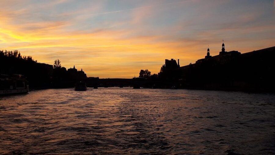 Paris: Happy Hour Evening Cruise on the Seine River - Paris at sunset from the Seine