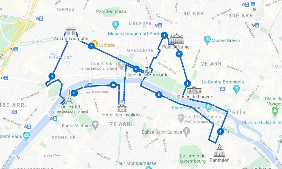 Paris: Tootbus Hop-on Hop-off (Optional River Cruise) - The app and the free walking routes