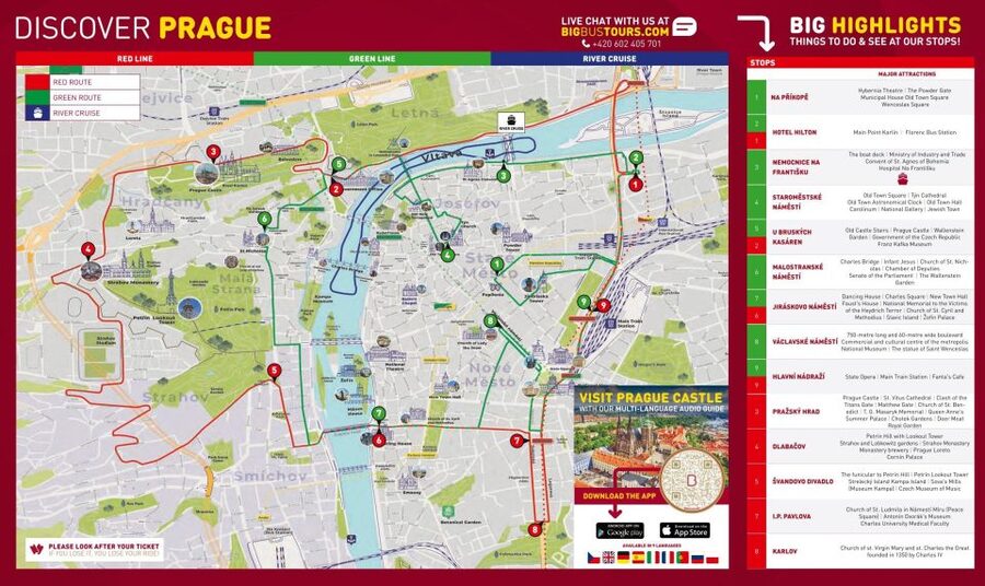 Prague: Big Bus Hop-on Hop-off, Castle Tour and River Cruise - FAQ