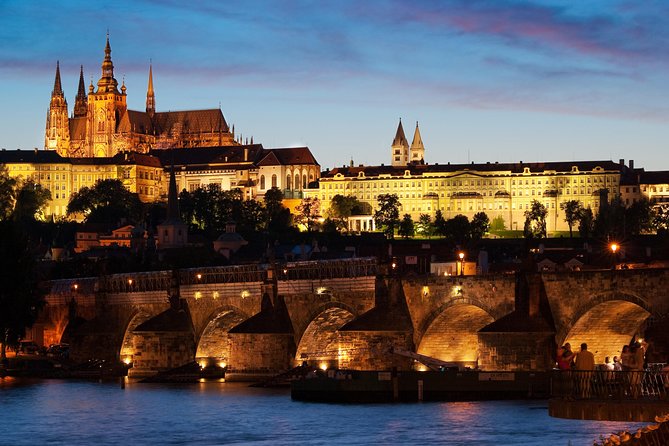 Prague Night Tour and River Vltava Dinner Cruise - From Náměstí Republiky to the boat