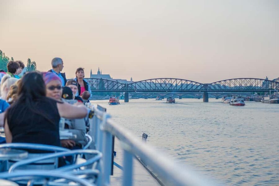 Prague: Panoramic Vltava River Cruise - Rudolfinum and the riverfront skyline