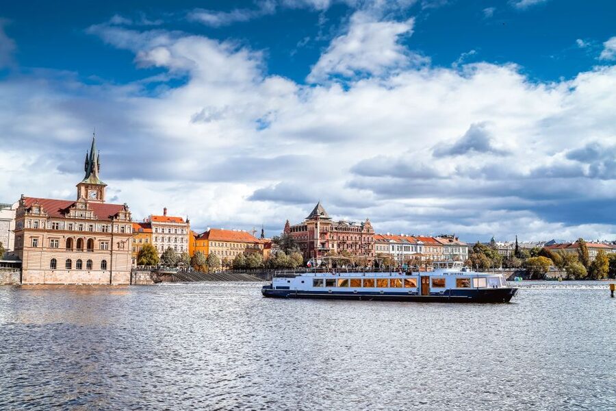 Prague: Vltava River Sightseeing Cruise - Vyšehrad and the city beyond the postcard sights