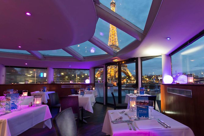 Seine River Dinner Cruise with Live Singer by VIP Yacht de Paris - The upper deck and the best Eiffel Tower view