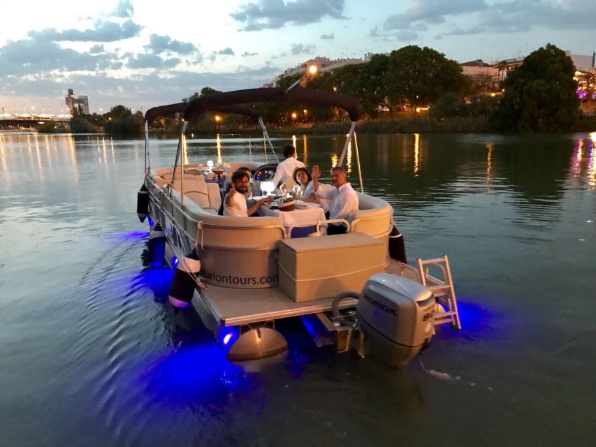 Seville: Exclusive River Boat Tour with Tapas - The 1929 exhibition buildings and Plaza de España