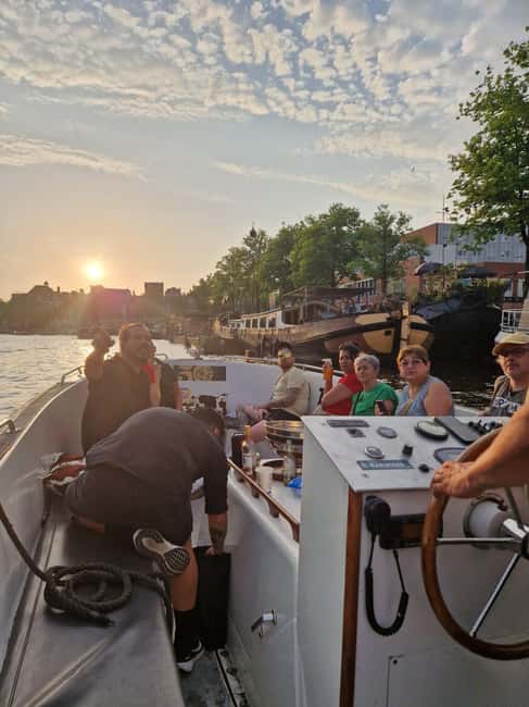 Smoke & Boat Amsterdam - The Official 420 Canal Cruise - From the Old City Wall toward the Amstel