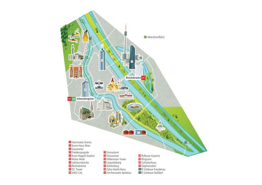 Vienna: Evening Cruise Along The Danube - How much sightseeing will you get?